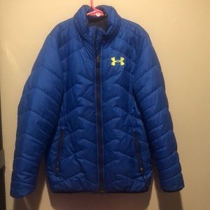 Under Armour boy blue puffer jacket coat